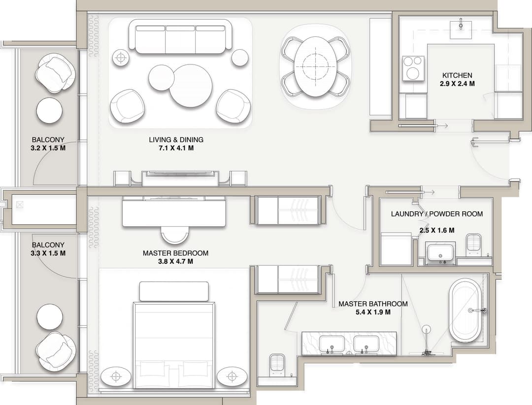 1 BEDROOM - TYPE 1C