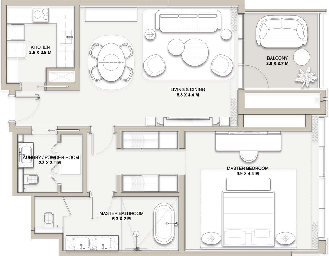 1 BEDROOM - TYPE 1G
