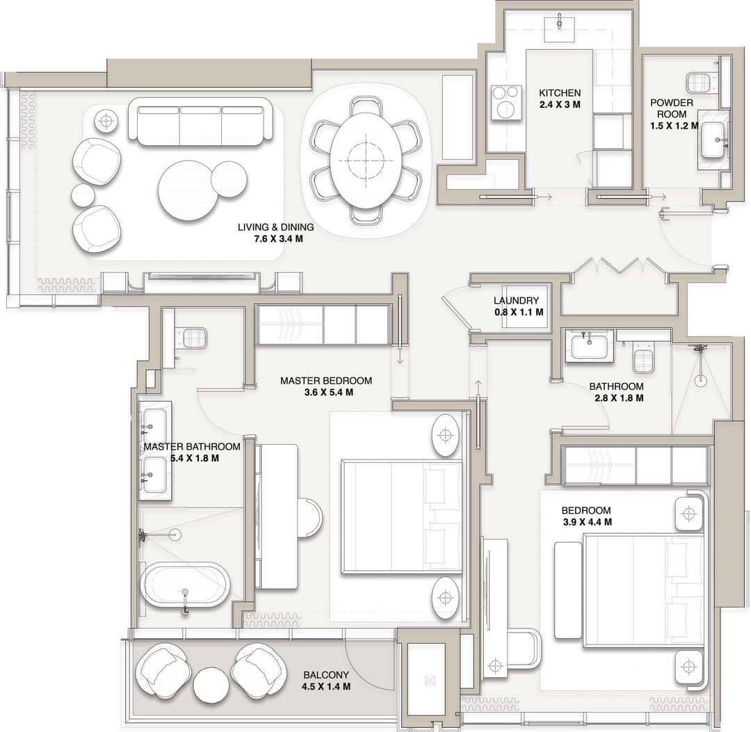 2 BEDROOMS - TYPE 2D