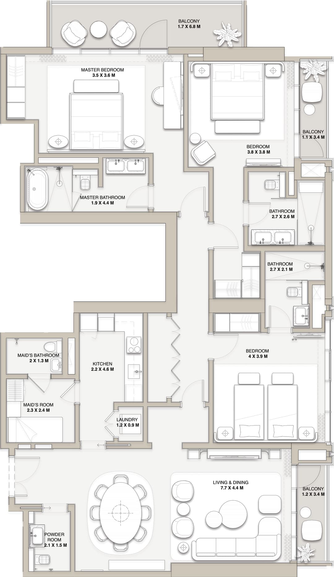 3 BEDROOMS - TYPE 3E